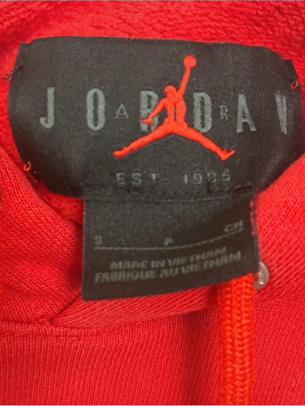 Jordan Red Hoodie size Small